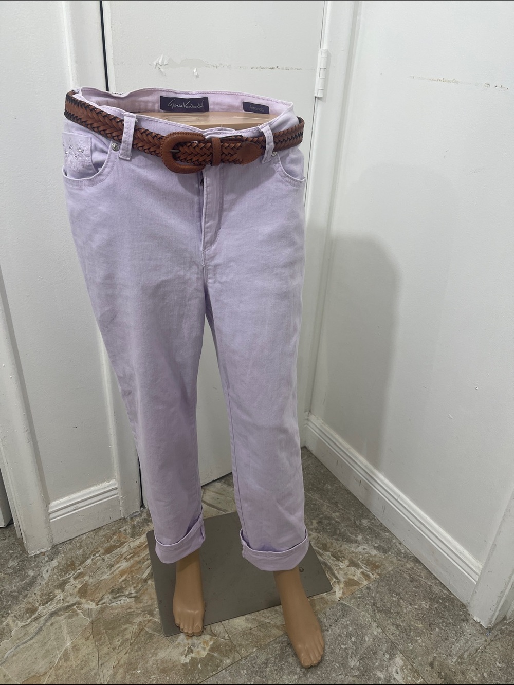 Gloria Gloria Lilac Embroidered Back Pocket Jeans
